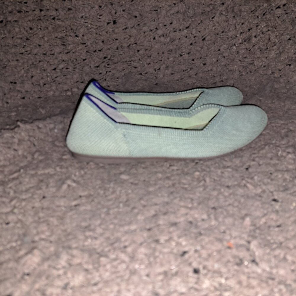 ROTHY'S-Round Toe-Mint Green-Retired-Slip On Flats-Size 5.5-Near Mint - Picture 5 of 8